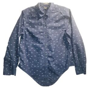 Eddie Bauer‎ Button Down Shirt Sun Print Long Sleeve Casual Top Womens M
